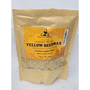 Organic Raw 100% Pure Yellow Beeswax Pellets Pharmaceutical & Cosmetic Grade 1lb